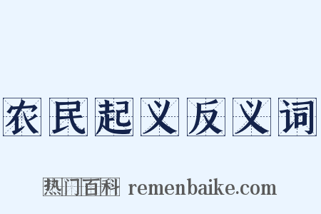 农民起义反义词是什么意思的图片